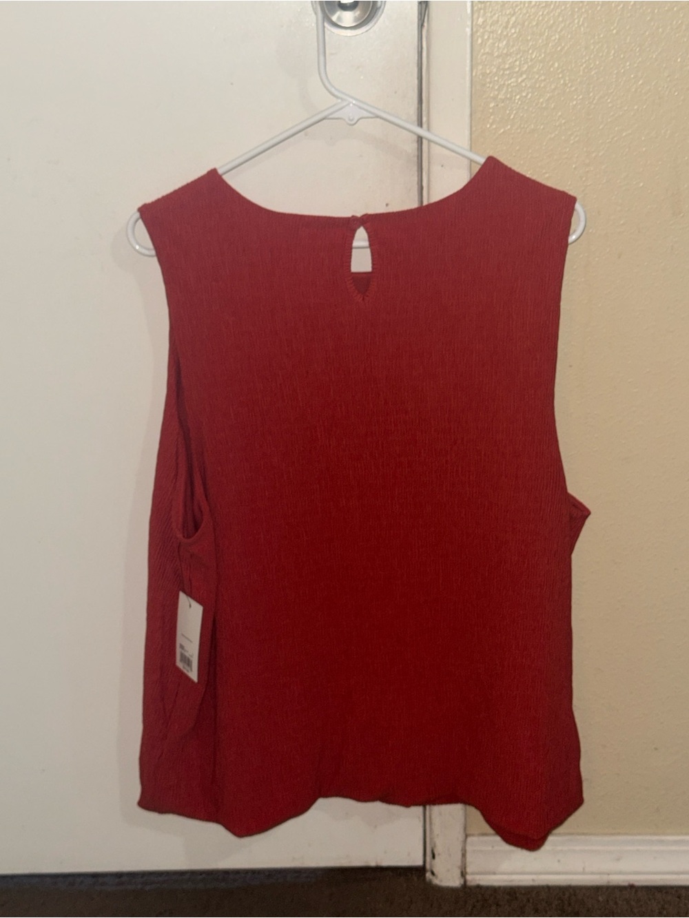 Nine West Ribbed Sleeveless Tank Top - Red